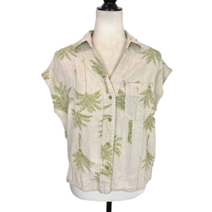 Max Cocos cream palm tree shirt